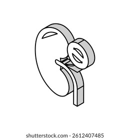 kidney transplant isometric icon vector. kidney transplant sign. isolated symbol illustration