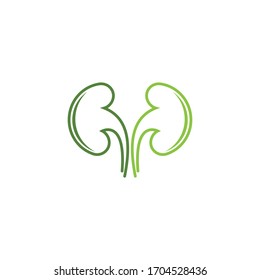 Design-Logo für Nierenkrevektor-Vektorgrafik