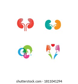 Design-Logo für Nierenkrevektor-Vektorgrafik
