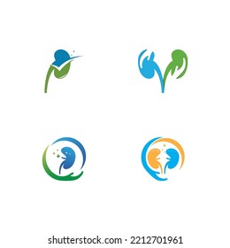 plantilla de logotipo de diseño de iluminación de vectores de riñón