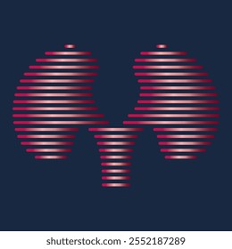 Plantilla de logotipo de diseño de Ilustración vectorial renal