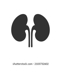 Kidney Vector Renal Care Icon. Urology Kidney Black Icon Logo Flat Symbol