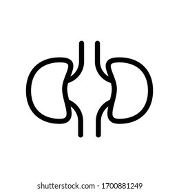 Dünnschichtsymbol der Nieren-Vektorillustration  