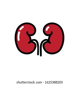 kidneys doodle icon, vector illustration
