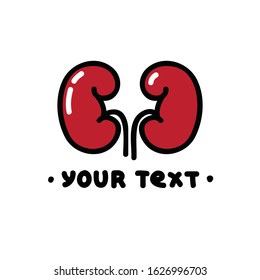 kidneys doodle icon, vector illustration