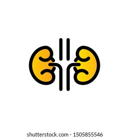 kidneys filled line icon sign. kidneys symbol, logo illustration. Different style icons set. Pixel perfect vector graphics - Vector