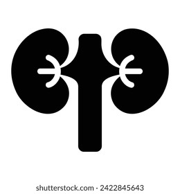 kidneys Glyph Icon Background White