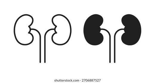 Colección de iconos de riñones. iconos simples modernos para el Web