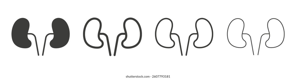 Kidneys icon collection for website designs