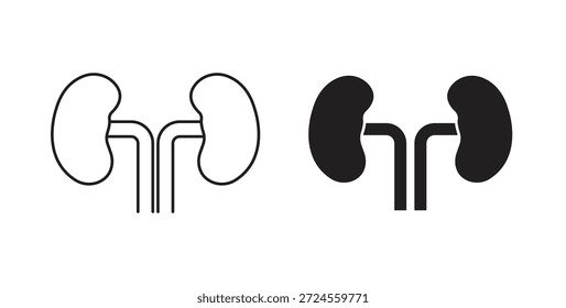 Kidneys icon in doodle and stroke style.
