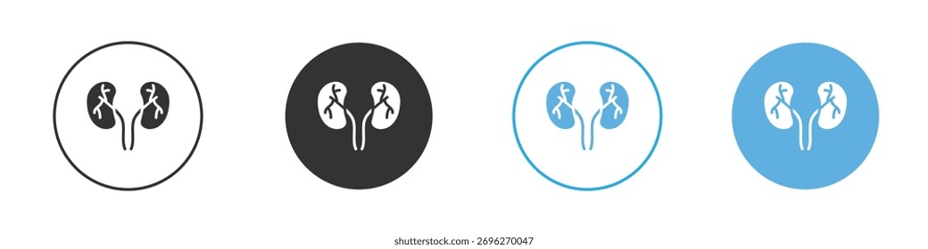 Conjunto de diseño de Plantilla de logotipo de icono de riñones