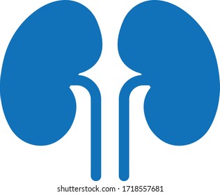 Icono de riñones ilustración vectorial simple