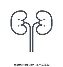Kidneys icon suitable for info graphics, websites and print media and  interfaces. Line vector icon.