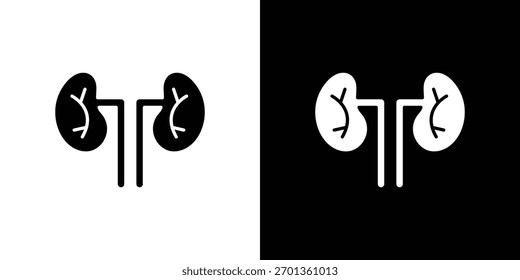 Icono de los riñones. Ilustración vectorial. Diseño plano.