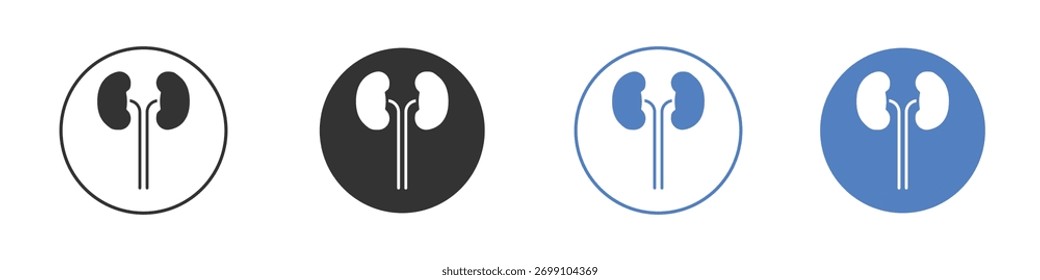 Vector de icono de riñones. Diseño de ilustración de Plantilla de logotipo
