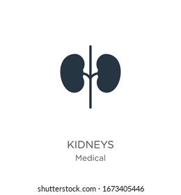 Nidneys Symbol Vektorillustration. Trendy flache Nieren Symbol aus medizinischer Sammlung einzeln auf weißem Hintergrund. Vektorillustration-Illustration kann für Web- und Mobile-Grafikdesign, Logo, eps10 verwendet werden