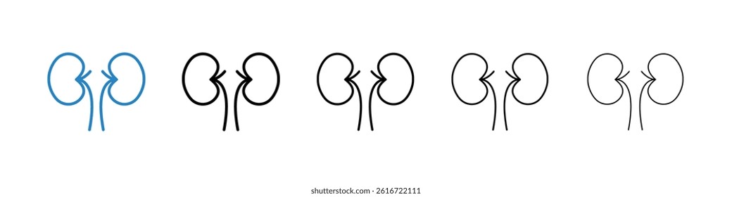 Kidneys icons collection vectors for web ui