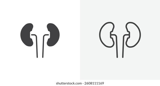 Kidneys icons design. vector icons for ui designs
