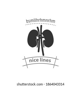 Kidneys isolated vector icon. medical design element