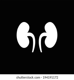 Kidneys symbol, vector illustration