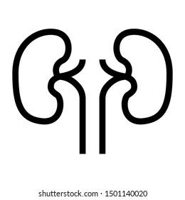 kidneys thin line vector icon