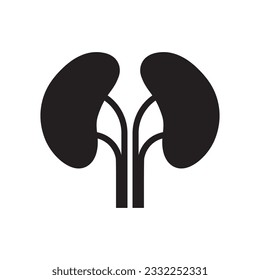 Icono vector de riñones. Diseño de señas planas de riñón. Pictograma símbolo de riñón. icono de interfaz de usuario de UX