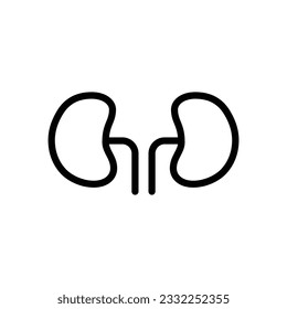 Icono vector de riñones. Diseño de señas planas de riñón. Pictograma símbolo de riñón. icono de interfaz de usuario de UX