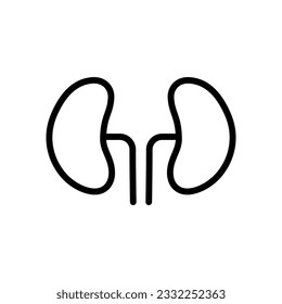 Kidneys vector icon. Kidney flat sign design. Kidneys symbol pictogram. UX UI icon