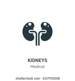 Kidneys vector icon on white background. Flat vector kidneys icon symbol sign from modern medical collection for mobile concept and web apps design.