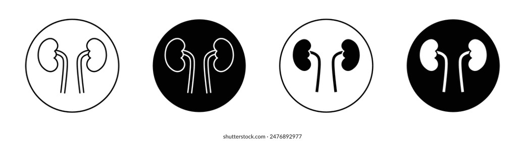 Icono de Vector de los riñones en estilo plano.