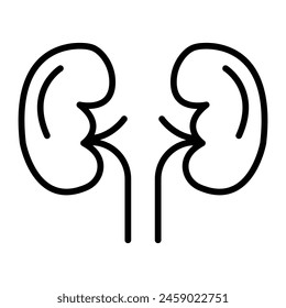 Kidneys Vector Line Icon Design