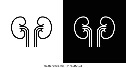 NierenVektor-Symbol auf weißem Hintergrund gesetzt.