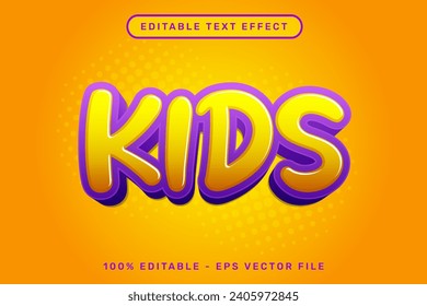 kids 3d text effect and editable text effect