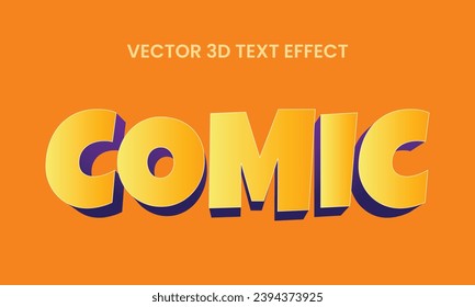 Kids 3D text effect template style premium vector Eps10