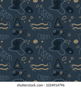 Kids abstract funny seamless pattern. For print, fashion design, wrapping, wallpaper