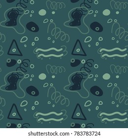 Kids abstract funny seamless pattern. For print, fashion design, wrapping, wallpaper