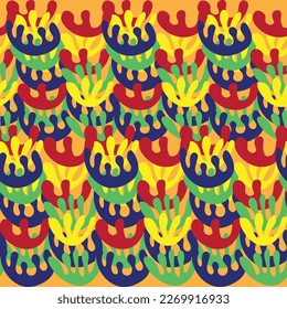 Kids Abstract Seamless Repeat Pattern - Colorful baby pattern design for fabric, bedding, wallpaper, wrapping, posters and much more. Funky baby prints