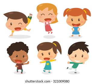 Kids in actions.