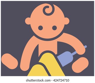 Kids activities color icon