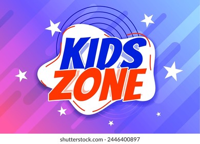 kids activities zone banner for children daycare fun vector