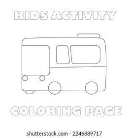 Kids Activity Coloring page vector