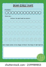 kids activity page how to draw circle hand writing training sheet childreen activity sheet kindergarteen