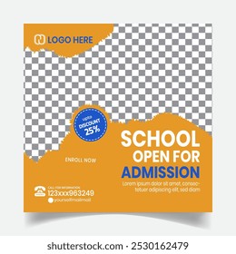 Kids Admission Ads Social Media Post Design Banner