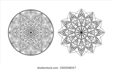 Kids and adults refreshment coloring mandala page.