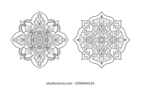 Kids and adults refreshment coloring mandala page.