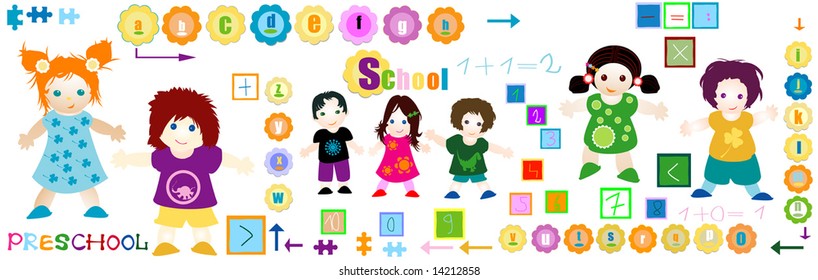kids and alphabet