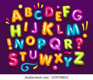 Kids alphabet color letters