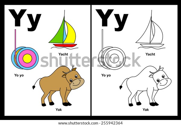 Kids Alphabet Coloring Book Page Outlined Stock Vector (Royalty Free ...