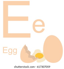 kids alphabet  letter E