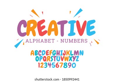 Kids Alphabet Number Design Vector Illustrations Stock Vector (Royalty ...